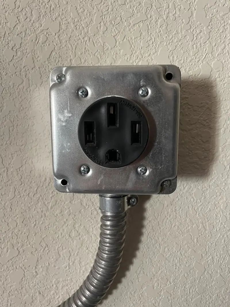 NEMA 14-50 outlet installed for Smart Home Electrical in Grayson